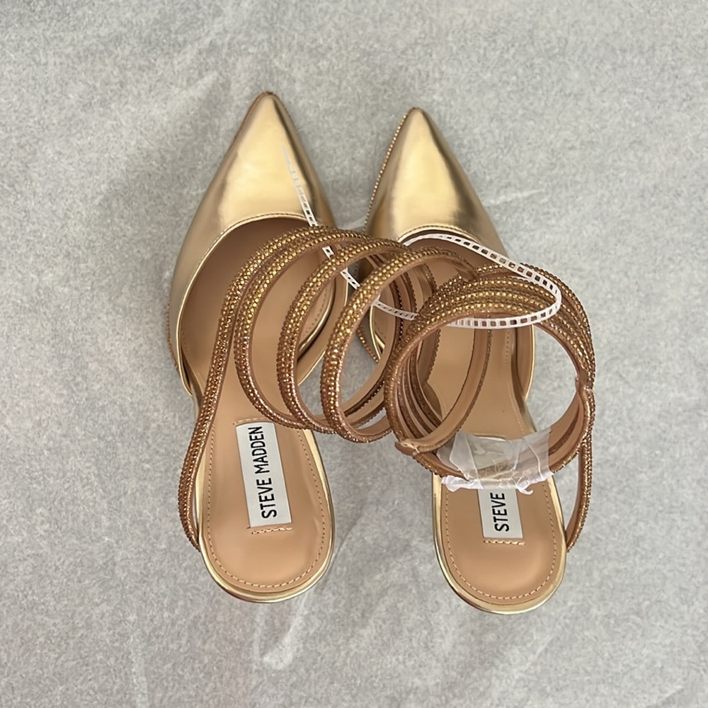 Steve Madden Emerson Metallic Rhinestone Dress Pumps - Picture 2 of 11